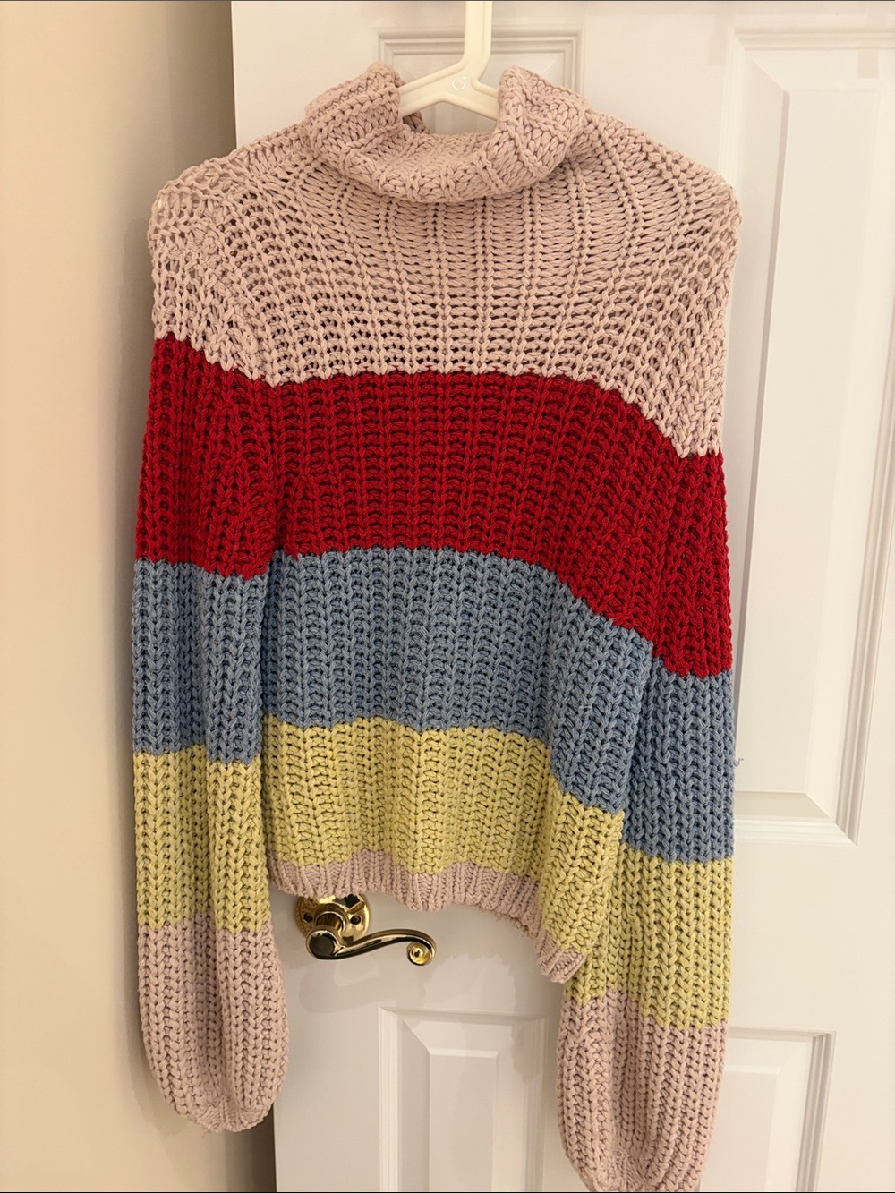 Reformation Multicolor Striped Turtleneck Sweater